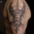 draw blackwork tattoo illustration with dark aesthetic