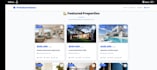 create a professional real estate landing page with admin panel