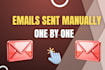 sent emails manually one by one