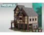 3d lego moc model set design,3d technic car,house, with step by step instruction