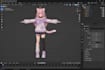 created stylized vrchat character avatar with rig