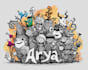 create cute doodle art illustration, and cartoon