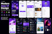 design a modern mobile app UI UX for android and ios