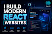 build modern react js frontend website
