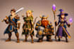 design stylized low poly 3d game character model rig texture and animation ready