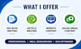 write SEO blogs, articles and social media content