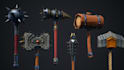 create game ready weapons, props, 3d models