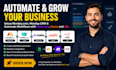 setup monday com monday CRM and automate workflows with make com zapier n8n