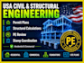do USA pe civil engineering and structural engineering