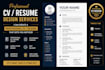 design a professional ats friendly CV resume