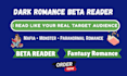 be your dark romance beta reader for mafia and monster romance