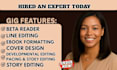 do editing proofreading betaread alphareading for your fantacy non fiction book