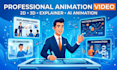 animate 2d animation 3d animation, explainer video, motion and cartoon animation