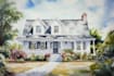 draw house illustration watercolor style