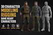 create stylized 3d character modeling, rigging and game ready characters