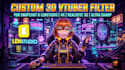 craft burnt peanut style 3d vtuber filter for snapchat streaming