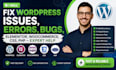 fix wordpress issues, errors bugs, elementor woocommerce, css, php expert
