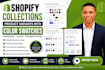 set up shopify collections, size and color variants, product filters swatches