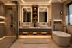 do modern kitchen bathroom design remodeling and family house with 3d rendering