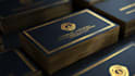 create elegant gold and navy luxury logo design