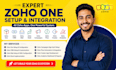 setup zoho one, zoho crm, mail, desk, campaign sign, flow, creator, analytics