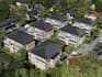 develop neighborhood site for residential units, multifamily building rendering
