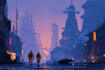 draw detailed sci fi environments and space scenes