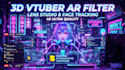 design 3d ar vtuber filter streaming avatar for lens studio