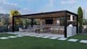 do backyard design, pool, patio, deck, pergola
