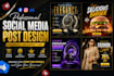 design social media post design for instagram posts and ads