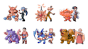 create anime pixel art pokemon trainer sprite game character retro pixel sprite