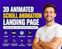 3d animated scroll animation landing page using spline wix wordpress threejs