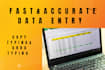 do fast and accurate data entry, copy typing, and urdu typing