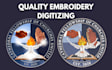 convert logo to embroidery digitizing in dst, pes, emb file