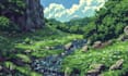 draw pixel art scene, game background, environment for platformer game, stream