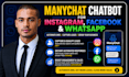 manychat chatbot facebook whatsapp dm automation setup