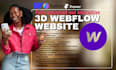 3d animated webflow website interactive landing page r3f scroll animations webgl