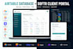 build an airtable database softr client portal web app n8n automation system