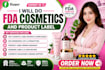 do fda cosmetics and product label
