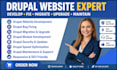 develop fix upgrdte and migarate drupal website to lastest drupal 11 version