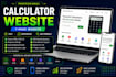 create calculator website templates