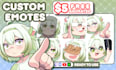 draw emotes, twitch emotes, animated emotes, chibi emotes, vtuber for stream
