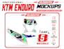 create premium motocross number plate mockups with 5 materials