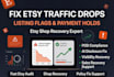 fix etsy traffic drop listing flags and payment holds
