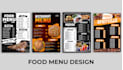 do food menu design, restaurant menu design, food flyer and digital menu