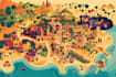 design a unique vector map, realistic or fantasy