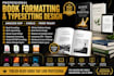 do professional book formatting typesetting and KDP layout design