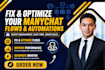 manychat flow optimization chatbot automation fixing