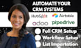 automate workflow on monday odoo pipedrive hubspot espo crm