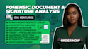 provide forensic document and signature analysis